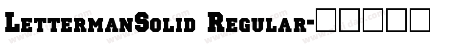 LettermanSolid Regular字体转换